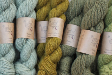 Yarn natural dye 8/2 50g green colours