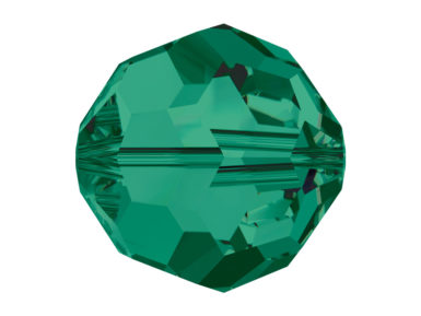 Kristāla pērle Swarovski apaļš 5000 6mm 7gab. 205 emerald