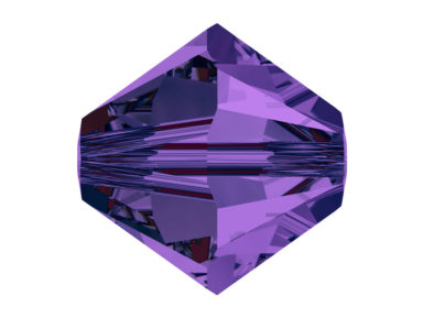 Kristāla pērle Swarovski rombs 5328 6mm 14gab. 277 purple velvet