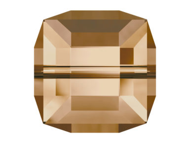 Crystal bead Swarovski cube 5601 6mm 2pcs 001GSHA crystal golden shadow