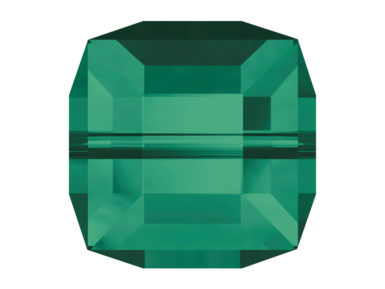 Crystal bead Swarovski cube 5601 6mm 2pcs 205 emerald