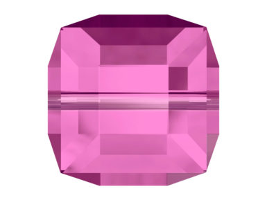 Crystal bead Swarovski cube 5601 6mm 2pcs 502 fuchsia