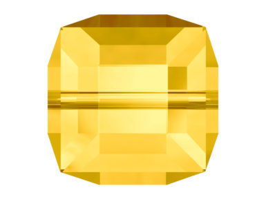 Crystal bead Swarovski cube 5601 6mm 2pcs 226 light topaz