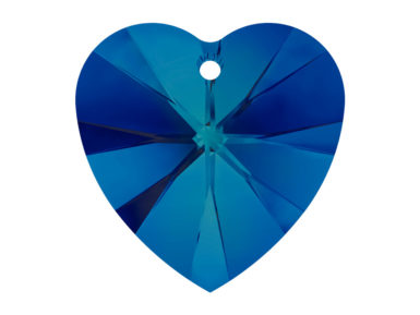 Pendant Swarovski heart 6228 10.3x10mm 5pcs 001BBL crystal bermuda blue