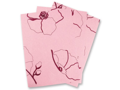 Note paper A4 mulberry paper Wild Rose 80g baby pink