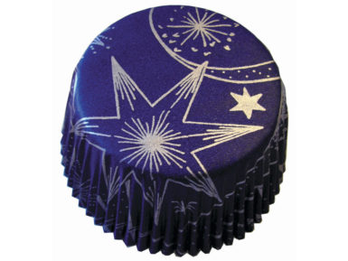 Muffinivorm 50x25mm tähed sinine 60tk blistril