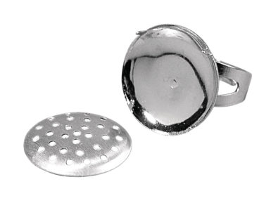 Ring with sieve 20mm platinum