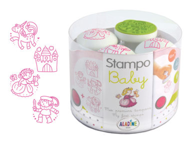 Tempel Aladine Stampo Baby 4tk Princess + templipadi roosa