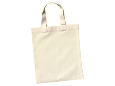 Cotton shopping bag 24x28cm short handles