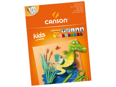 Kartonas Canson Kids spalvotos 24x32/185g 10 lapų