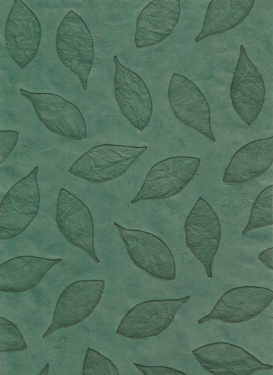 Lokta Paper A4 Leaves Imprint VD Navy Blue