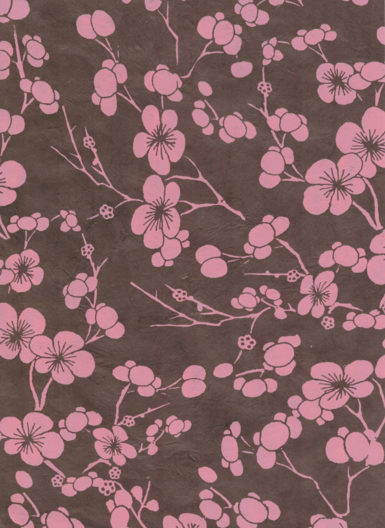 Nepalietiškas popierius A4 Cherry Blossom Pink on Dark Brown