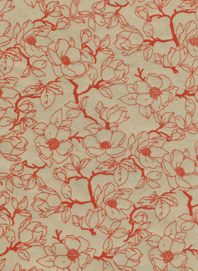 Lokta Paper A4 Magnolia Red on Brown