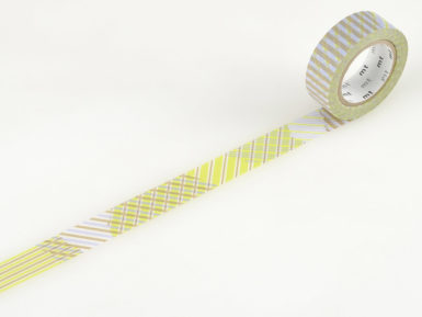 Washi dekoratyvi lipni juostelė mt 1P deco 15mmx10m stripe checked green