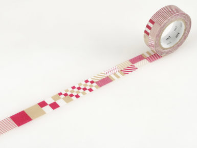 Washi teip mt 1P deco 15mmx10m mixed red
