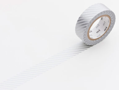 Washi dekoratyvi lipni juostelė mt 1P deco 15mmx10m stripe silver