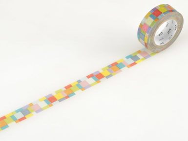 Washi dekoratyvi lipni juostelė mt 1P deco 15mmx10m mosaic bright