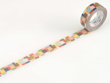 Washi dekoratyvi lipni juostelė mt 1P deco 15mmx10m mosaic greyish