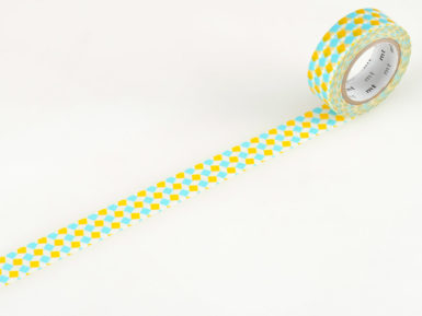 Washi dekoratyvi lipni juostelė mt 1P deco 15mmx10m square yellow
