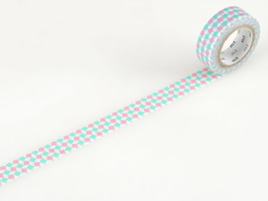 Washi dekoratyvi lipni juostelė mt 1P deco 15mmx10m square pink