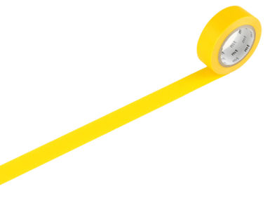 Washi dekoratyvi lipni juostelė mt 1P basic 15mmx10m yellow