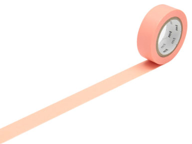 Washi līmlente mt 1P basic 15mmx10m salmon pink