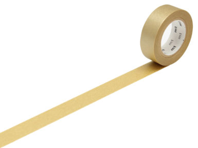 Washi dekoratyvi lipni juostelė mt 1P basic 15mmx10m gold