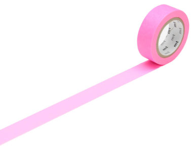 Washi dekoratyvi lipni juostelė mt 1P basic 15mmx10m shocking pink
