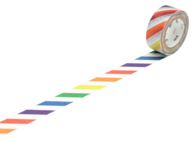 Washi dekoratyvi lipni juostelė mt for kids 15mmx7m colorful stripe