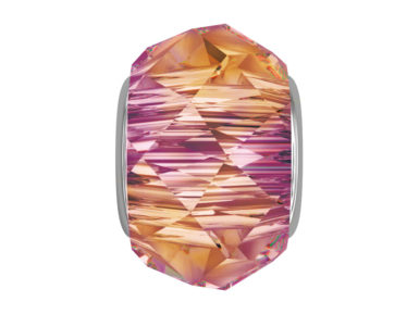 Krištolinis karoliukas Swarovski BeCharmed heliksas 5948 14mm 001API crystal astral pink