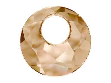 Pakabukas Swarovski apvalus su skyle 6041 28mm 001GSHA crystal golden shadow