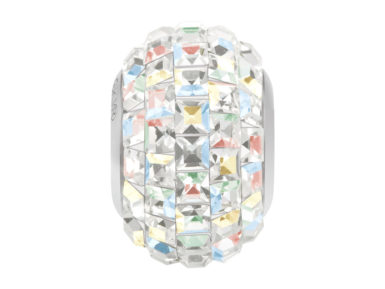 Crystal bead Swarovski BeCharmed Pave 80201 15mm 001AB crystal aurore boreale