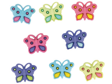Buttons Rayher butterfly 1.5cm 8pcs