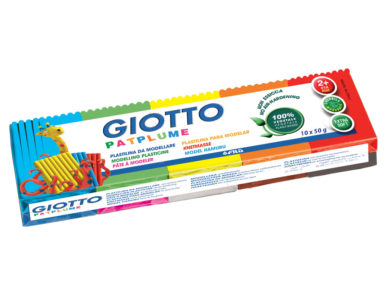 Plasticine Giotto Patplume 10x50g assorted colours
