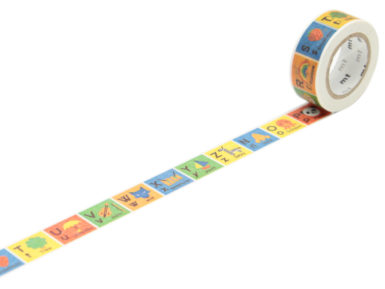 Masking tape mt for kids 15mmx7m alphabet N-Z