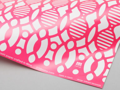 Gift wrap paper 3120mino 500x700mm forest printed in pink