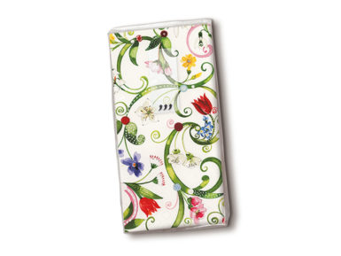 Popierinės nosinės 10vnt. 4 sluoksnių Floral Pattern