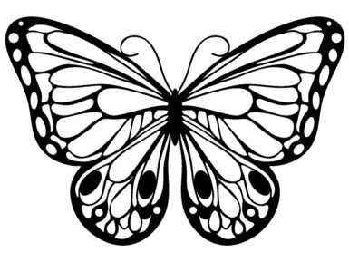 Šabloon Marabu Silhouette 15x15cm Romantic Butterfly