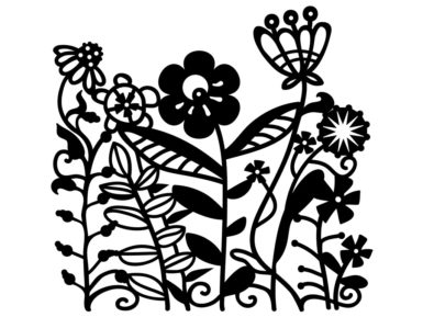 Stencil Marabu Silhouette 15x15cm Flowerbed