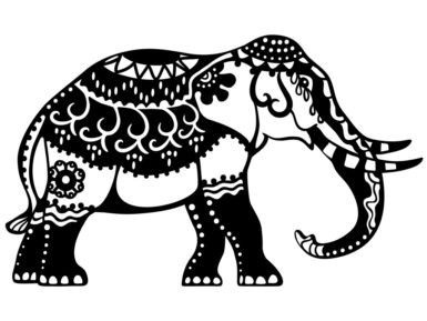 Šablonas Marabu Silhouette A4 Indian Elephant