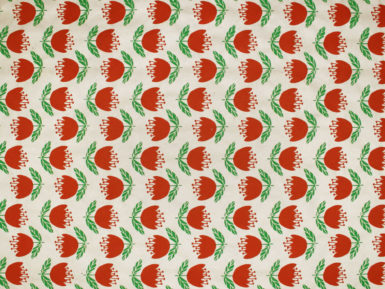 Nepaali paber 51x76cm Tulip Red/Green on Cream