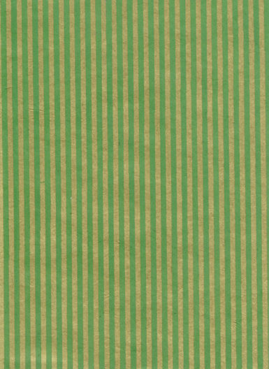 Lokta Paper A4 Stripes Gold on Forest Green