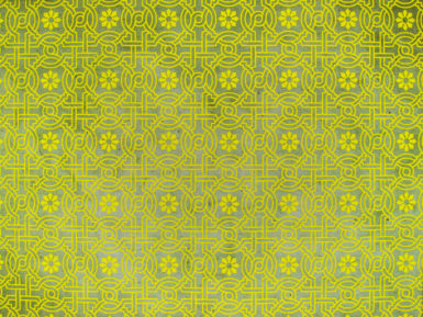 Nepalietiškas popierius 51x76cm Morocan Tiles Yellow on Olive