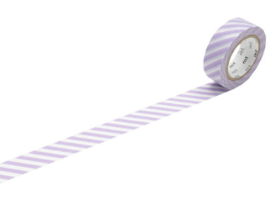 Washi dekoratyvi lipni juostelė mt 1P deco 15mmx10m stripe lilac