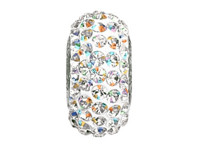 Kristāla pērle Swarovski BeCharmed Pave slim 81101 13.5mm 001AB crystal aurore boreale