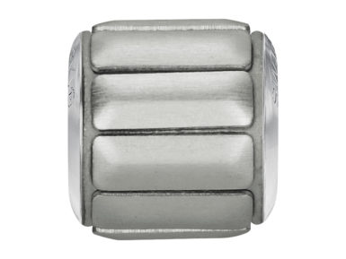 Crystal bead Swarovski BeCharmed Pave metallic 80801 9.5mm 03 silver brushed