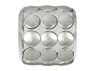 Crystal bead Swarovski BeCharmed Pave metallic 80701 9.5mm 03 silver brushed