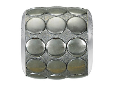 Crystal bead Swarovski BeCharmed Pave metallic 80701 9.5mm 27 gun metal polished