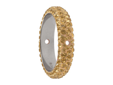 Krištolinis karoliukas Swarovski BeCharmed Pave ring 85001 16.5mm 001GSHA crystal golden shadow