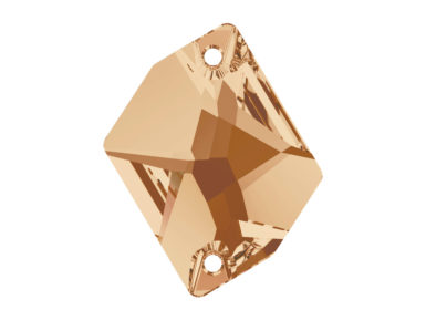 Krištolo karoliukai siuvinėjimui Swarovski cosmic 3265 26x21mm 001GSHA crystal golden shadow